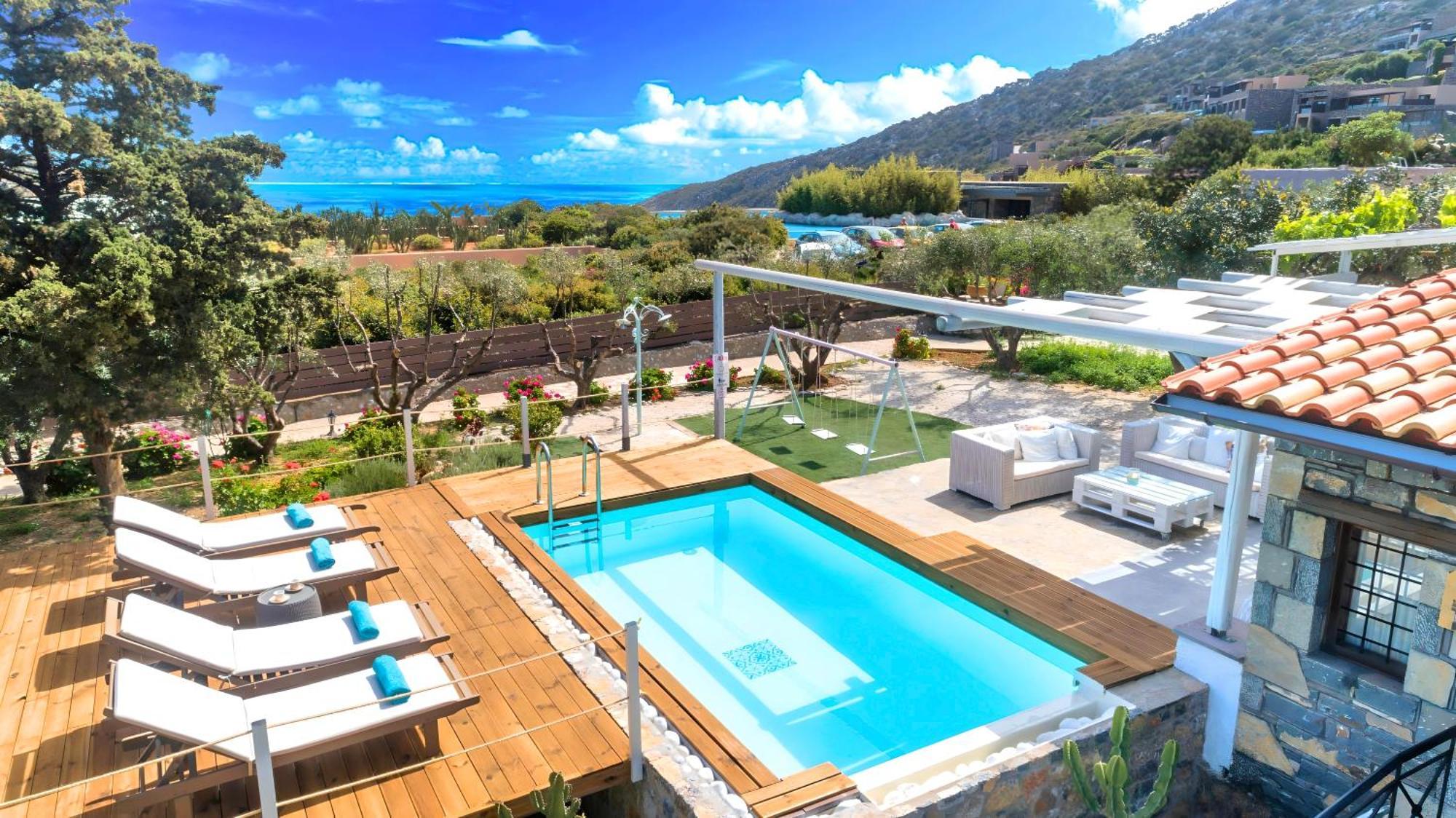 Cretan Lodge Heated Pool Agios Nikolaos Exterior foto