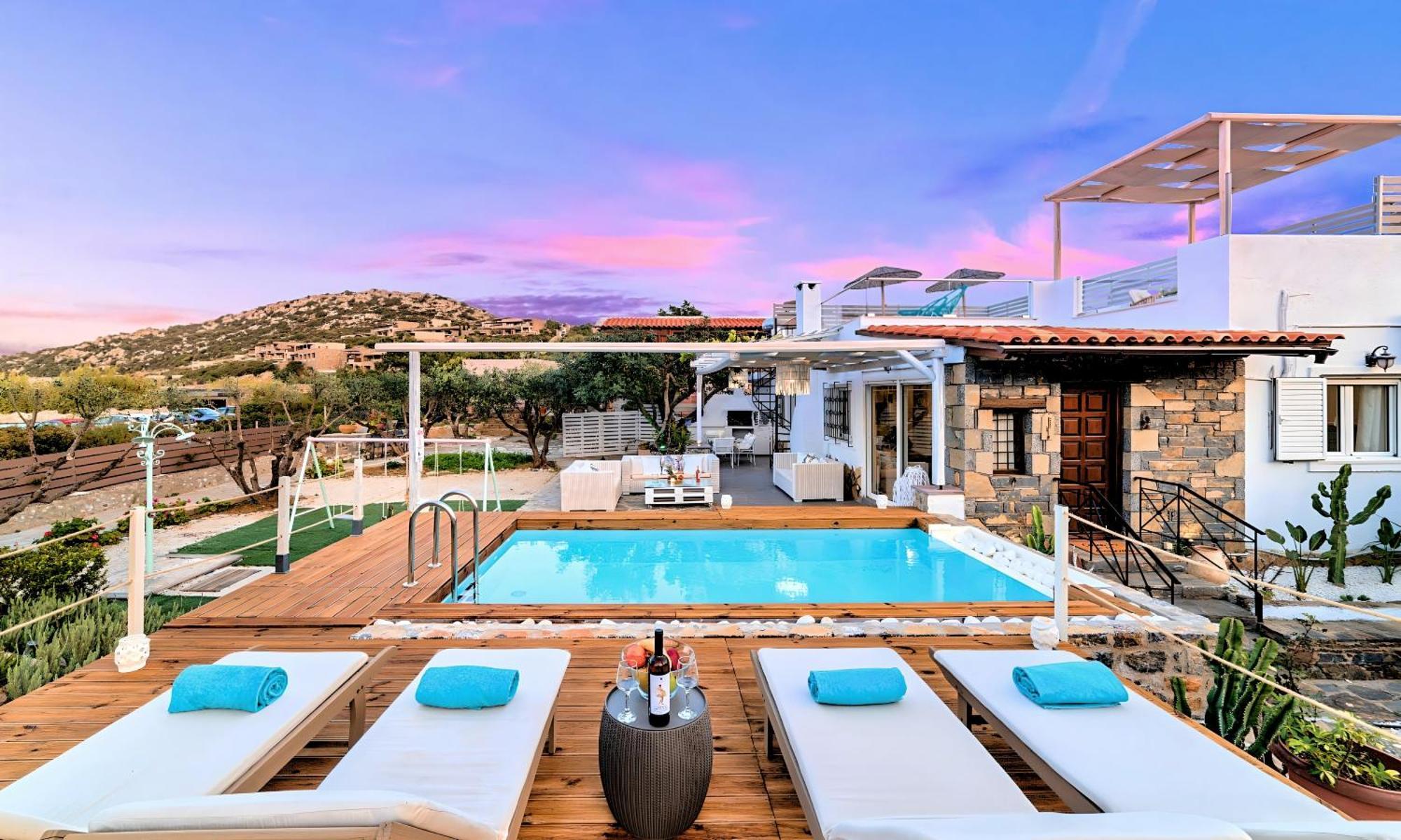 Cretan Lodge Heated Pool Agios Nikolaos Exterior foto
